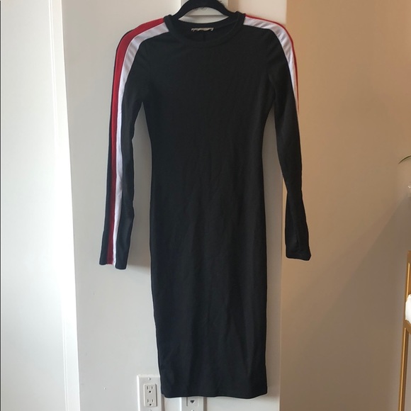 Red white stripe midi dress - Picture 1 of 3